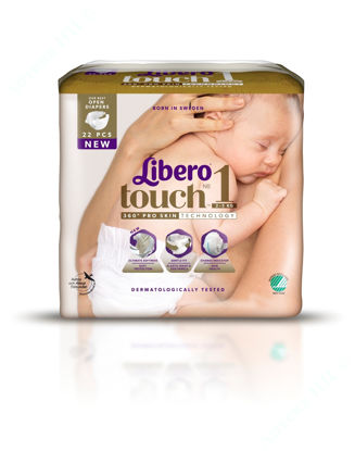 Зображення Підгузки дитячі Libero Touch 1 №22, (2-5кг) 