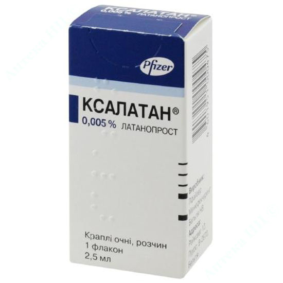 Изображение Ксалатан капли глазные 0,005 % 2,5 мл №1