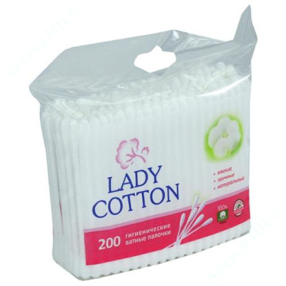  Зображення Ватні палички lady cotton пакет п/е №200 