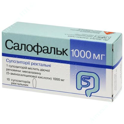  Зображення Салофальк супп. рект. 1000 мг №10 