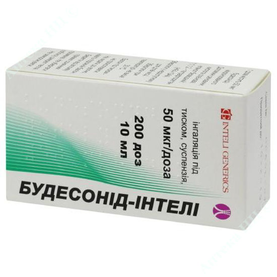  Зображення Будесонід-Інтел сусп. Інга. 50мкг /доза, по 200 доз (10 мл) 