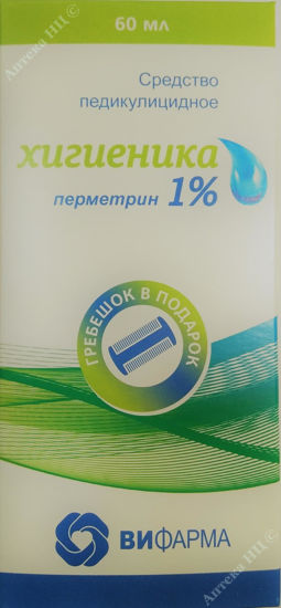  Зображення Хігієніка лосьйон від вошей та гнид фл. 60 мл 