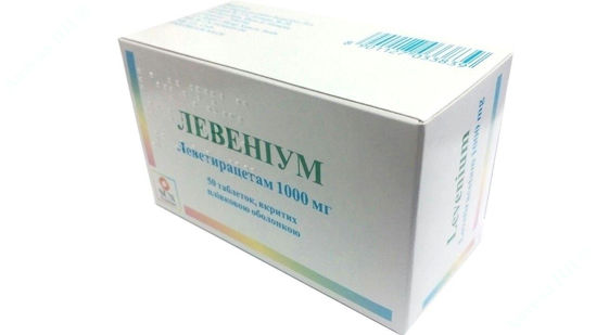  Зображення Левеніум таблетки, вкриті плівковою оболонкою, по 1000 мг № 50 