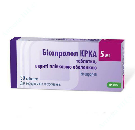  Зображення Бісопролол КРКА табл. в/плів. оболонкою 5 мг №30 