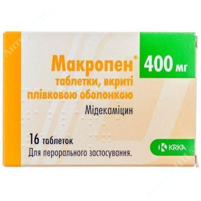 Изображение Макропен таблетки 400 мг №16