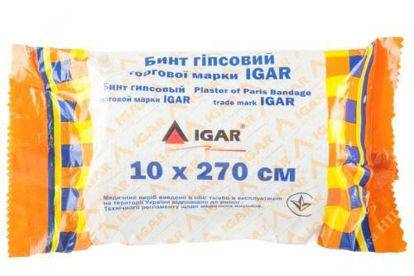  Зображення Бинт гіпсовий IGAR(Ігар) 10 см х 270 см 