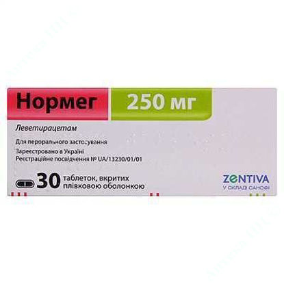  Зображення Нормег табл. в/плів. оболонкою 250 мг блістер №30 САНОФІ-АВЕНТІС 