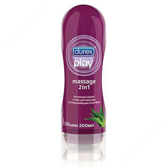  Зображення Інтимна гель-змазка Дюрекс Durex play massage 2 in 1 with aloe vera 200 мл  