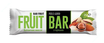 Изображение Батончик-мюсли "Fruit Bar" с орехами 25 г     № 12