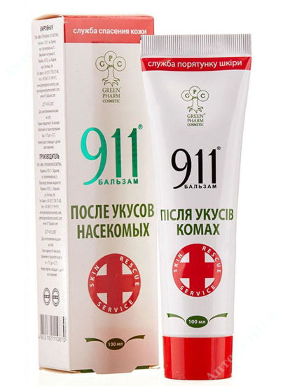  Зображення Бальзам 911 Після укусів комах  100 мл Грін Фарм 