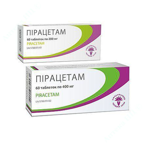  Зображення Пірацетам таблетки 400 мг №60 Червона Зірка 