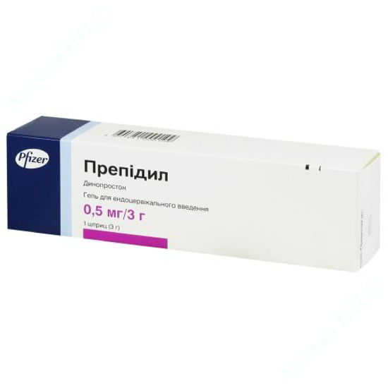  Зображення Препідил гель д/ендоцервікального введ. 0,5 мг/3 г шприц №1 