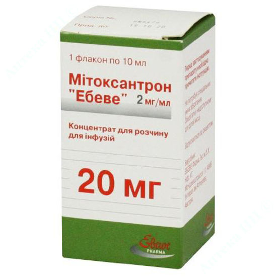  Зображення Мітоксантрон Ебеве конц. д/р-ну д/інф. 20 мг фл. 10 мл №1 