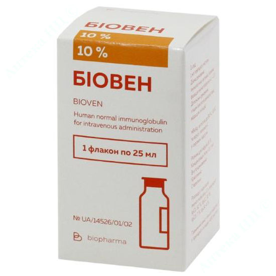  Зображення Біовен розчин д /інф. 10% пляшка 25 мл №1 