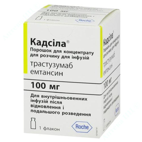  Зображення Кадсіла пор. д/конц. д/розчину д/інф. 100 мг фл. №1 