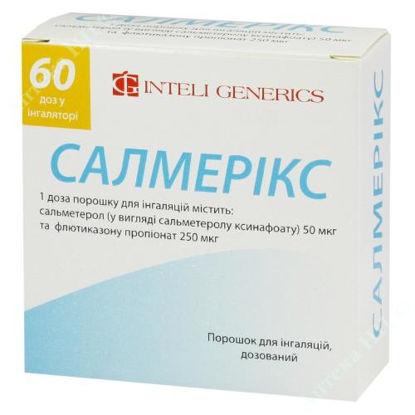  Зображення Салмерікс пор. д/інг. дозув. 50мкг/250мкг/дозу 60 доз №1 