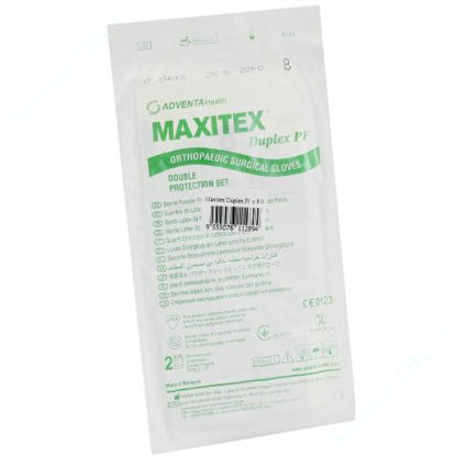  Зображення Рукавички латексні хір. Maxitex® Duplex PF, стерил., неопудр., розмір 8.0 