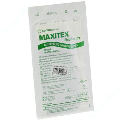  Зображення Рукавички латексні хір. Maxitex® Duplex PF, стерил., неопудр., розмір 6.5 