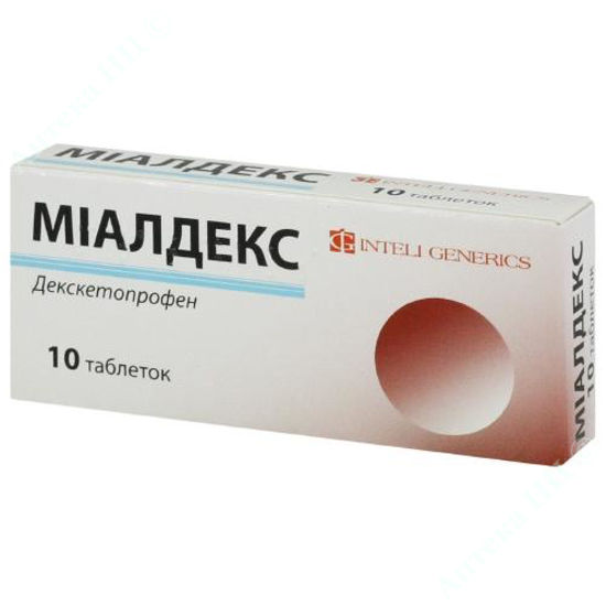 Изображение МІАЛДЕКС таблетки, вкриті плівковою оболонкою по 25 мг