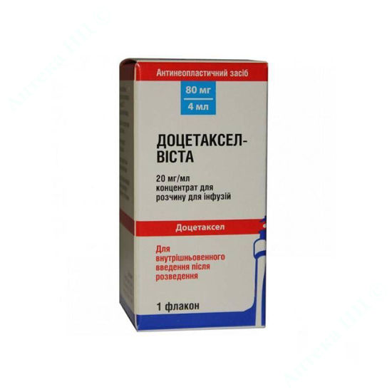  Зображення Доцетаксел-Віста конц. д/розчину д/інф. 20 мг/мл фл. 4 мл №1 