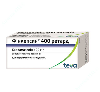 Изображение Финлепсин 400 Ретард таблетки 400 мг №50