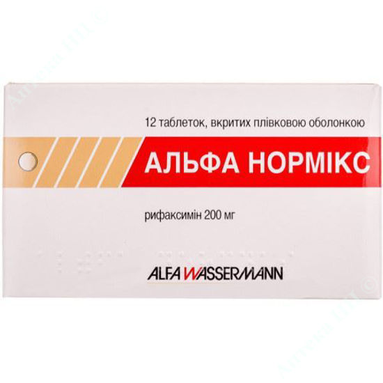  Зображення Альфа Нормікс таблетки 200 мг №12 