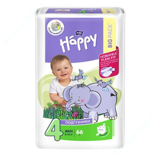  Зображення Підгузники дитячі гігієнічні Bella baby happy maxi №66 
