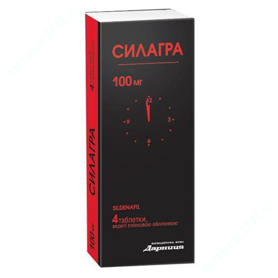  Зображення Силагра таблетки 100 мг №4 