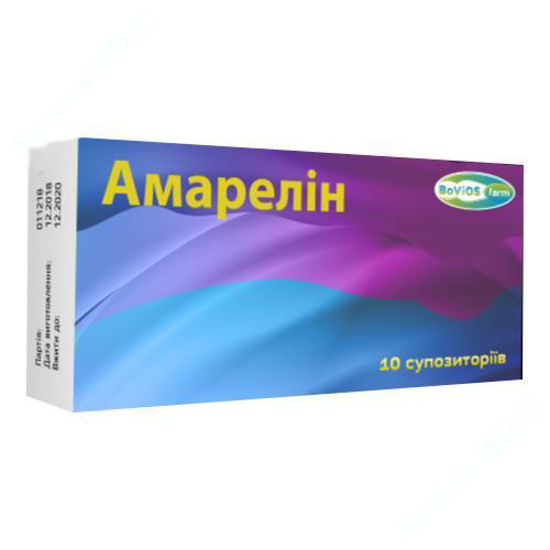  Зображення  Амарелін супозиторії 2,25 г №10 