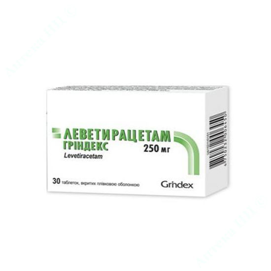  Зображення Леветирацетам Гріндекс таблетки 250 мг №30  