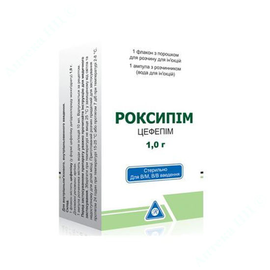  Зображення Роксипім порошок для розчину для ін'єкцій 1 г №1 