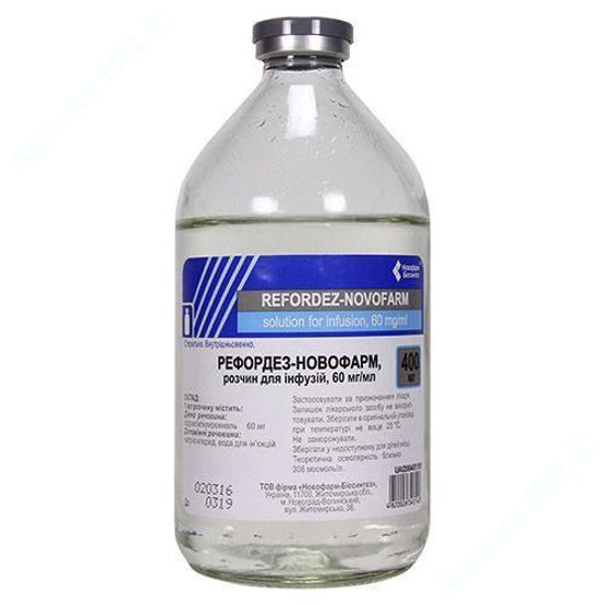  Зображення Рефордез-Новофарм розчин для інфузій 60 мг/мл 400 мл  