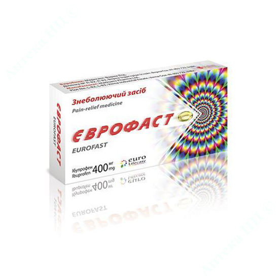  Зображення Єврофаст капсули 400 мг №10 