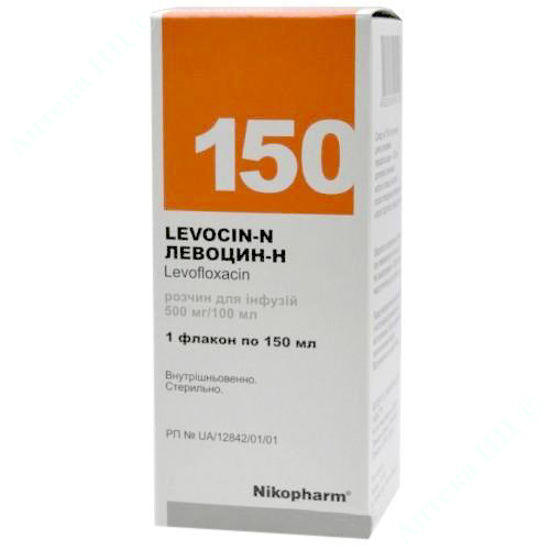  Зображення Левоцин-Н розчин для інфузій 500 мг/100 мл 150 мл №1 