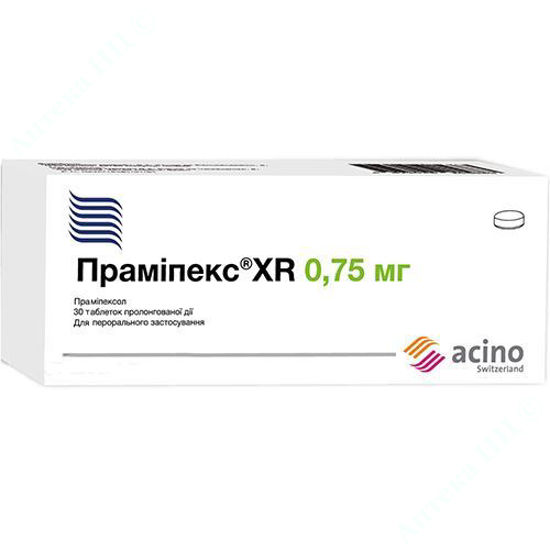  Зображення Праміпекс XR 0,75 мг таблетки № 30 