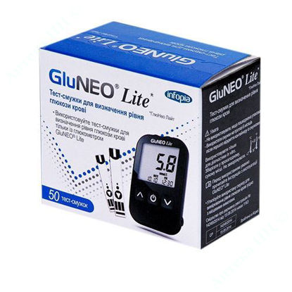  Зображення Система для визначення рівня глюкози GLUNEO LITE + тест-смужки GLUNEO LITE №50 