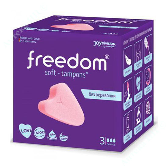  Зображення Тампони жіночі гігієнічні Freedom normal №3 