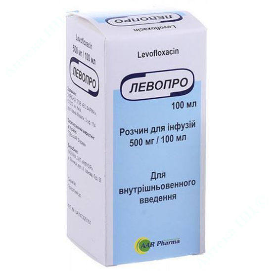  Зображення Левопро розчин для інфузій 500 мг/100 мл 100 мл 