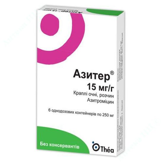  Зображення Азітер краплі очні 15 мг/г №6 