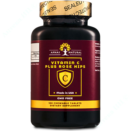 Изображение Витамин С плюс шиповник Apnas Natural таблетки 250 мг №100