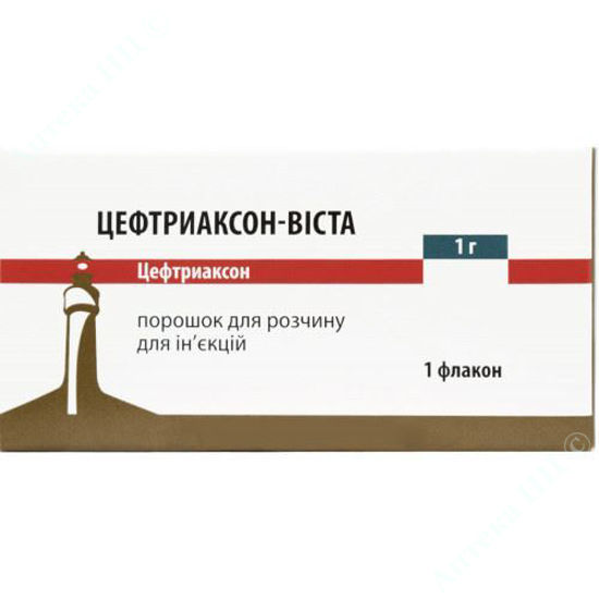  Зображення Цефтриаксон-Віста порошок для розчину для ін’єкцій 1 г №1 