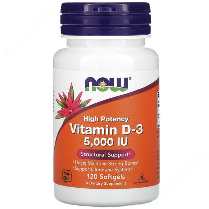  Зображення Вітамін Д3 Vitamin D-3 Now Foods капсули 5000 МО №120 