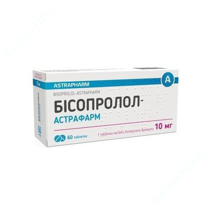  Зображення Бісопролол-Астрафарм таблетки 10 мг №60 