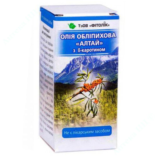  Зображення Алтай олія обліпихова з бета-каротином 100 мл    