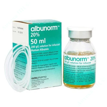 Изображение Альбунорм 20%, раствор для инфузий 200 г/л 50 мл №1
