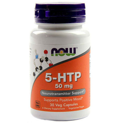 Изображение 5-НТР 5-гидрокси L-триптофан Now Foods капсулы 50 мг №30