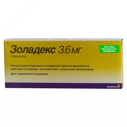  Зображення Золадекс капсули 3,6 мг шприц-аплікатор + Золадекс капсули 3,6 мг шприц-аплікатор №1 