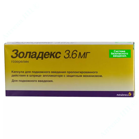 Изображение Золадекс капсулы 3,6 мг шприц-аппликатор + Золадекс капсулы 3,6 мг шприц-аппликатор №1