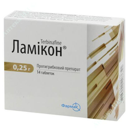 Изображение Ламикон таблетки 0,25 г №14