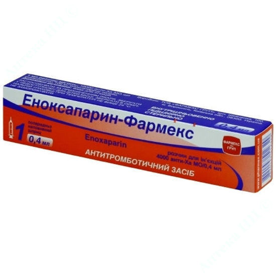  Зображення Еноксапарин-Фармекс розчин для ін'єкцій 4000 анти-Ха МЕ шприц 0,4 мл №1 